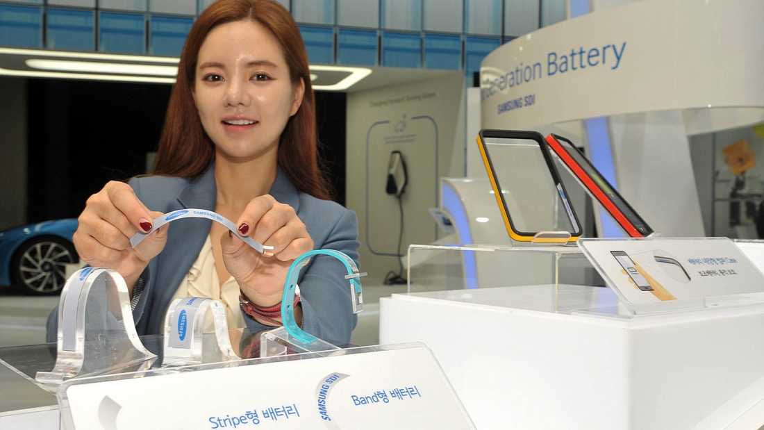 Samsung SDI Flexible Batteries Wearables Stripe Band Wearable Devices